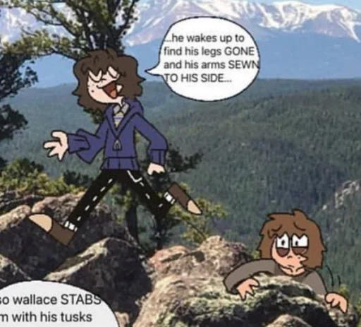 🥰 Стикер «Will and Mike are in a war zone» для Telegram