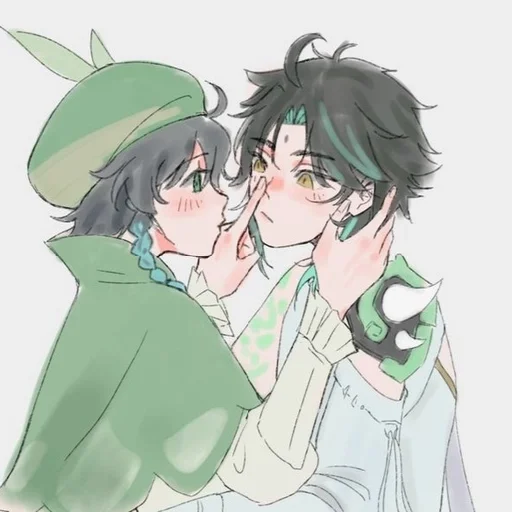 🍃 Стикер «Xiao and Venti» для Telegram