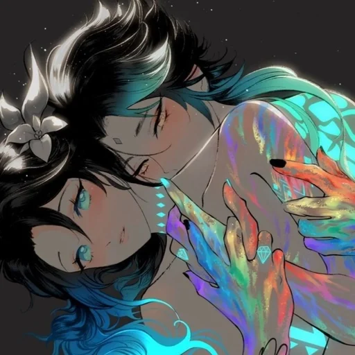🍃 Стикер «Xiao and Venti» для Telegram