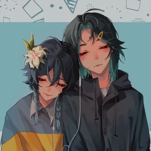 🍃 Стикер «Xiao and Venti» для Telegram