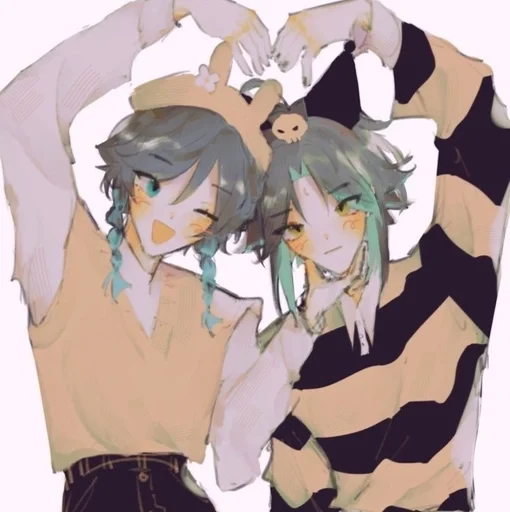 🍃 Стикер «Xiao and Venti» для Telegram