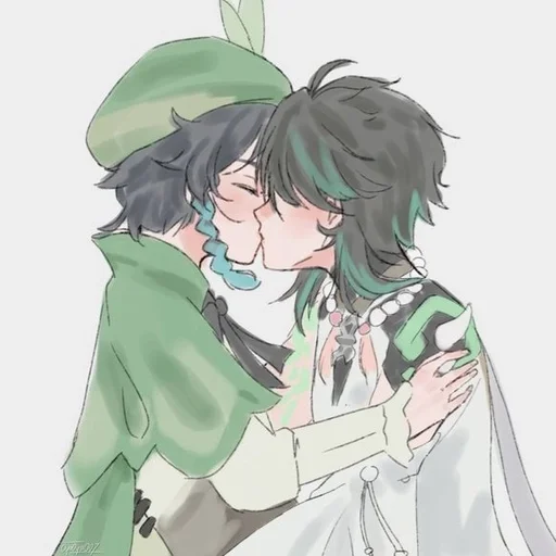 🍃 Стикер «Xiao and Venti» для Telegram