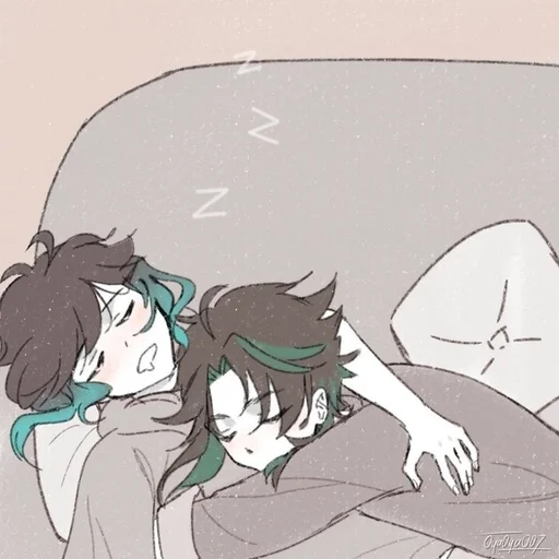 🍃 Стикер «Xiao and Venti» для Telegram