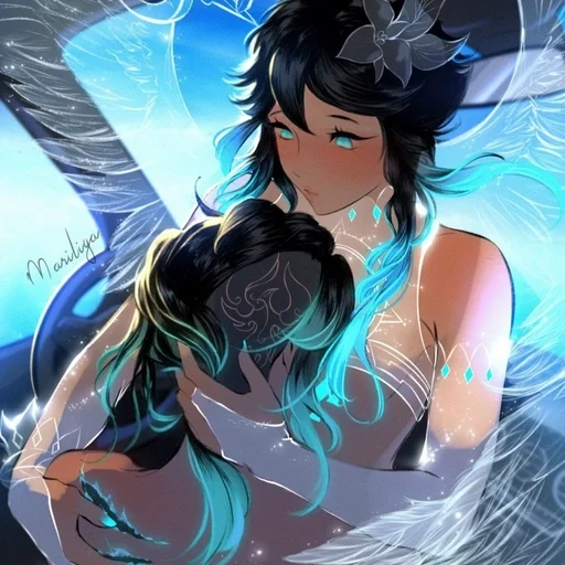 🍃 Стикер «Xiao and Venti» для Telegram