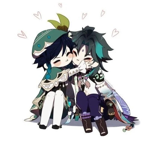 🍃 Стикер «Xiao and Venti» для Telegram