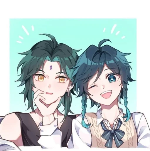 🍃 Стикер «Xiao and Venti» для Telegram