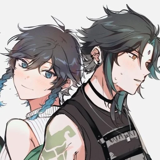 🍃 Стикер «Xiao and Venti» для Telegram