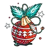 Стикер 10 Xmas2 ×