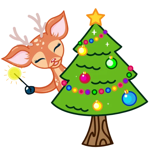 🎄 Стикер «Олень» для Telegram