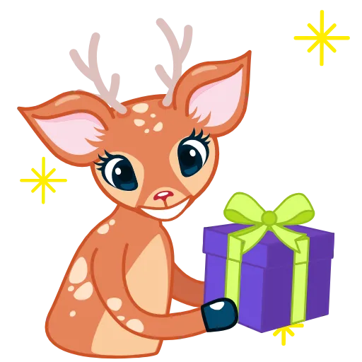 🎁 Стикер «Олень» для Telegram