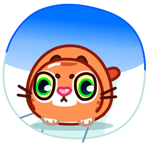 Стикер 7 Christmas Tiger