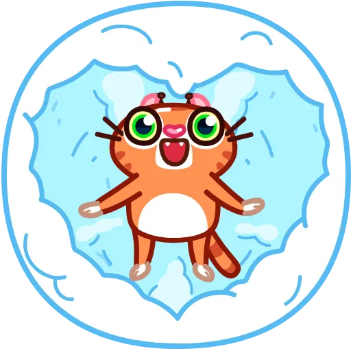 Стикер 12 Christmas Tiger