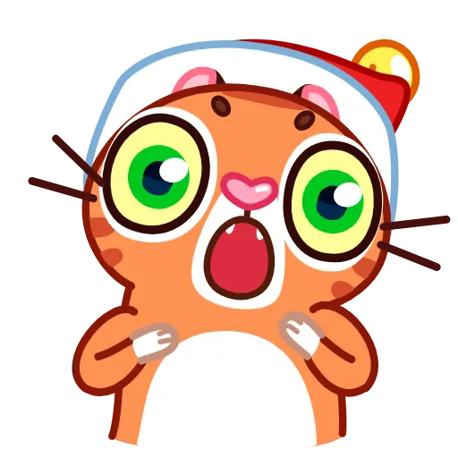 Стикер 13 Christmas Tiger