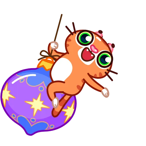 Стикер 6 Christmas Tiger