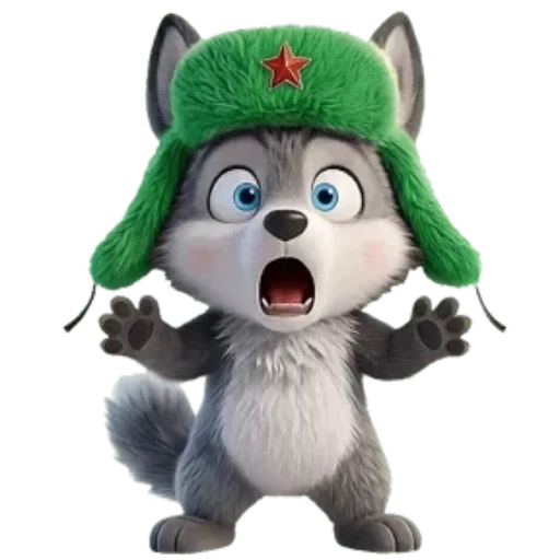 🐺 Стикер «Новогодний Волчок» для Telegram