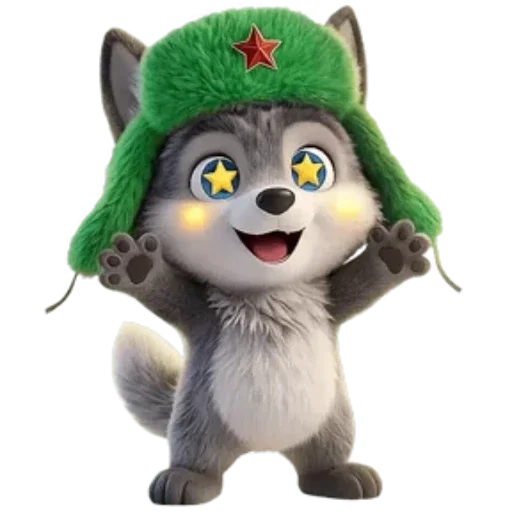 🐺 Стикер «Новогодний Волчок» для Telegram