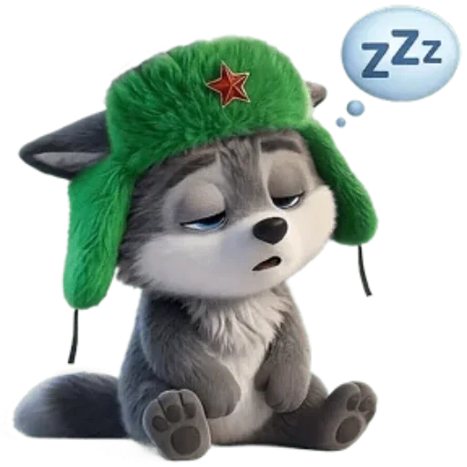 🐺 Стикер «Новогодний Волчок» для Telegram