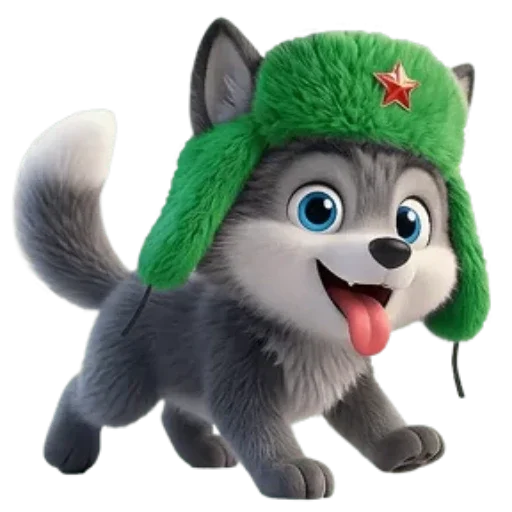 🐺 Стикер «Новогодний Волчок» для Telegram