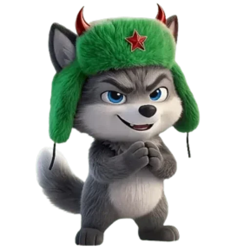 🐺 Стикер «Новогодний Волчок» для Telegram