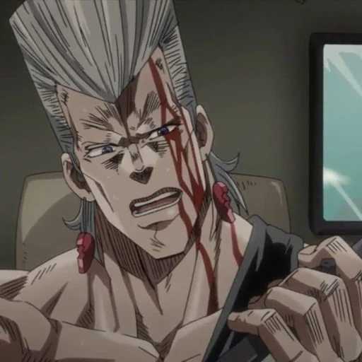 😔 Стикер «Jean Pierre Polnareff» для Telegram