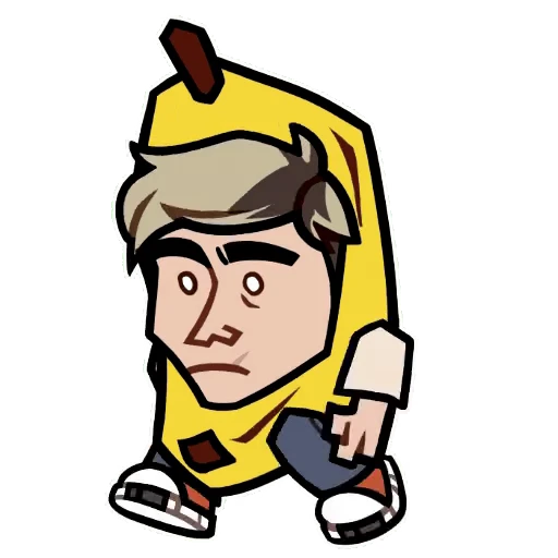 🍌 Стикер «яблоко вова бегит» для Telegram