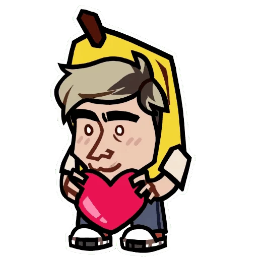 🍌 Стикер «яблоко вова бегит» для Telegram
