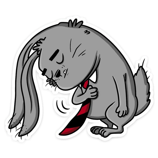 ☹️ Стикер «Заяц Яков» для Telegram