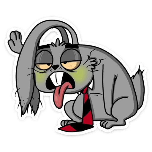 🤢 Стикер «Заяц Яков» для Telegram