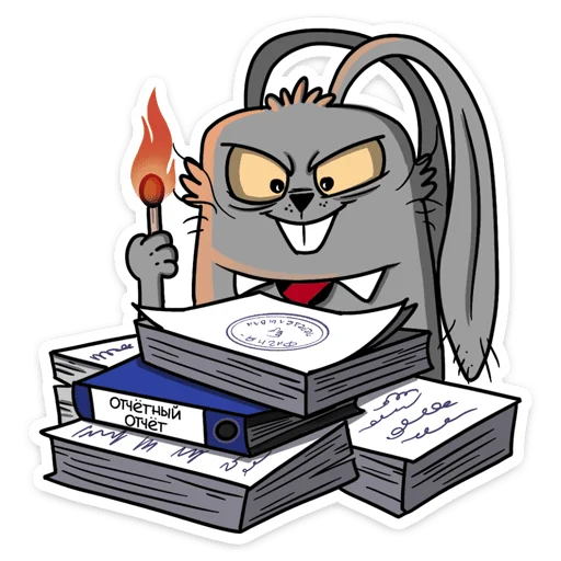 😈 Стикер «Заяц Яков» для Telegram