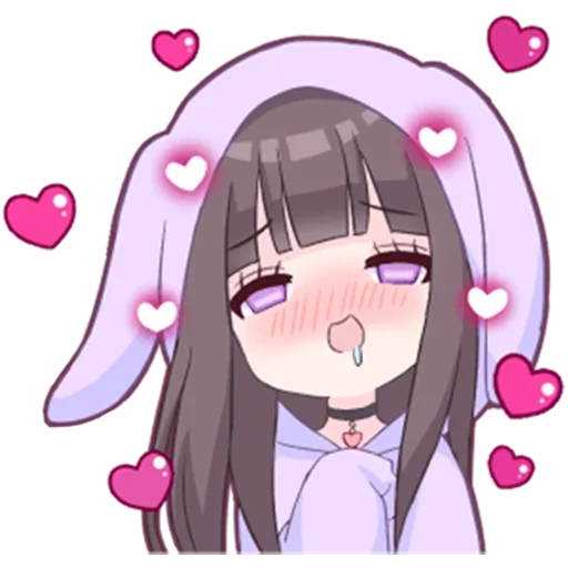 🤤 Стикер «Яндере-тян Yandere-chan» для Telegram