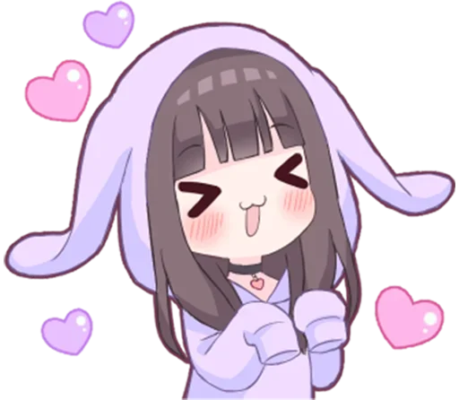 😊 Стикер «Яндере-тян Yandere-chan» для Telegram