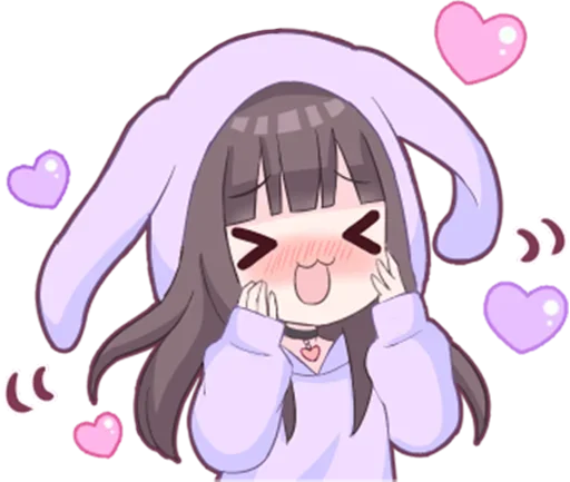 😳 Стикер «Яндере-тян Yandere-chan» для Telegram
