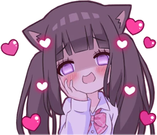 😍 Стикер «Яндере-тян Yandere-chan» для Telegram