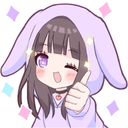 👍 Стикер «Яндере-тян Yandere-chan» для Telegram