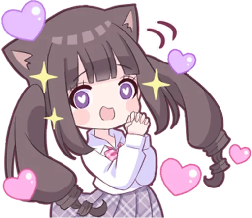 😍 Стикер «Яндере-тян Yandere-chan» для Telegram