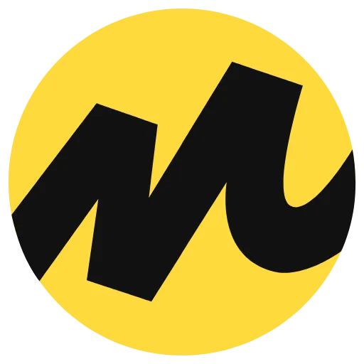 Эмодзи «Yandex shots - буквы в стиле яндекс маркета на жёлтом фоне» для Telegram — обложка