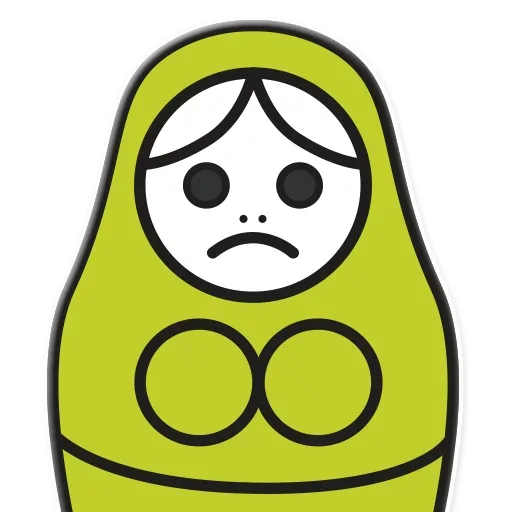 🙁 Стикер «Я не такая / Матрешка» для Telegram