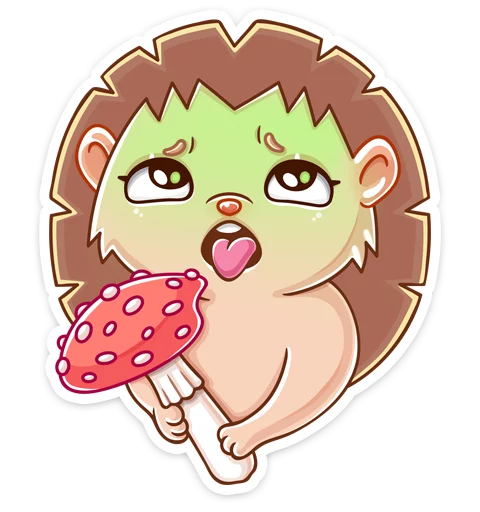 🤢 Стикер «Ёжик Яша» для Telegram