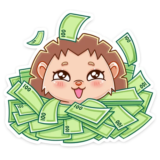 🤑 Стикер «Ёжик Яша» для Telegram