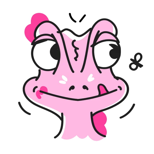 😛 Стикер «Ящерица» для Telegram