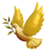🕊 Эмодзи «Золотые буквы и эмодзи» для Telegram