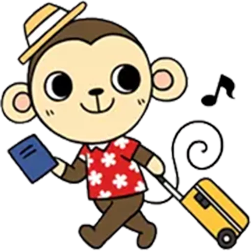 ✈ Стикер «yaya_monkey» для Telegram