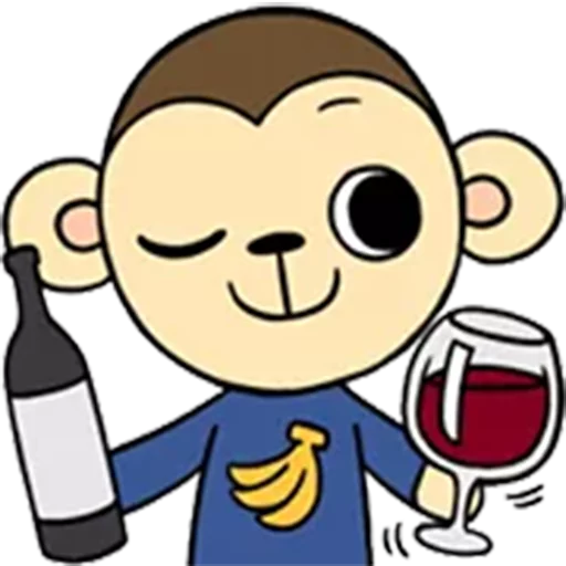🍷 Стикер «yaya_monkey» для Telegram