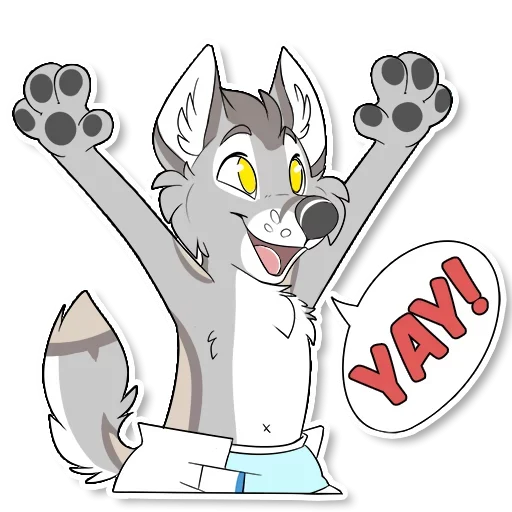 🥺 Стикер «Yay!!!» для Telegram