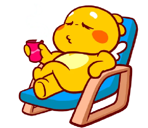 🏖 Стикер «QooBee "OFFICE"» для Telegram