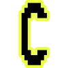 🔸 Эмодзи «Yellow black font» для Telegram