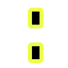 🔸 Эмодзи «Yellow black font» для Telegram