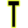 🔸 Эмодзи «Yellow black font» для Telegram