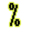 🔸 Эмодзи «Yellow black font» для Telegram