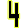 🔸 Эмодзи «Yellow black font» для Telegram